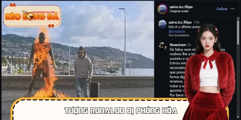 Tượng Ronaldo Bị Phóng Hỏa – Cú Sốc Trước Bảo Tàng CR7