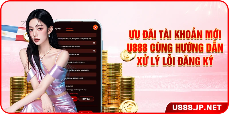 Ưu đãi tài khoản mới U888 cùng hướng dẫn xử lý lỗi đăng ký